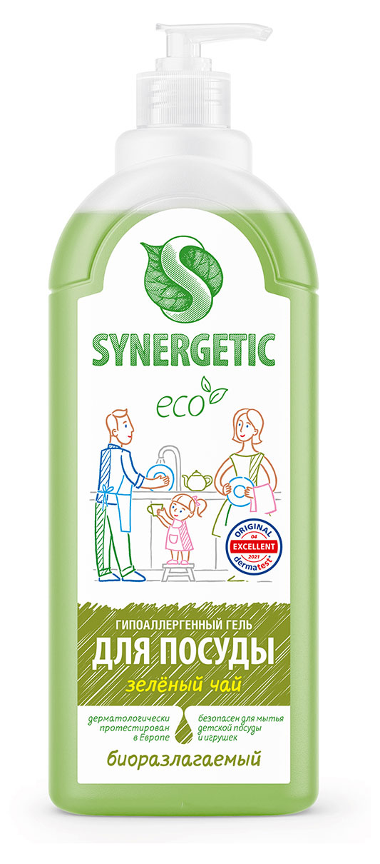 

Гель для мытья посуды Synergetic Зелёный чай, 1 л