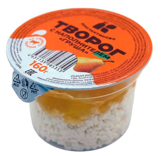 

Творог Константиново с грушей 3,5% БЗМЖ, 160 г