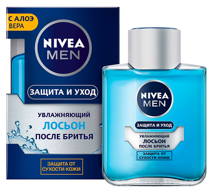 

Лосьон после бритья увлажняющий NIVEA MEN Защита и уход с алоэ вера Германия, 100 мл