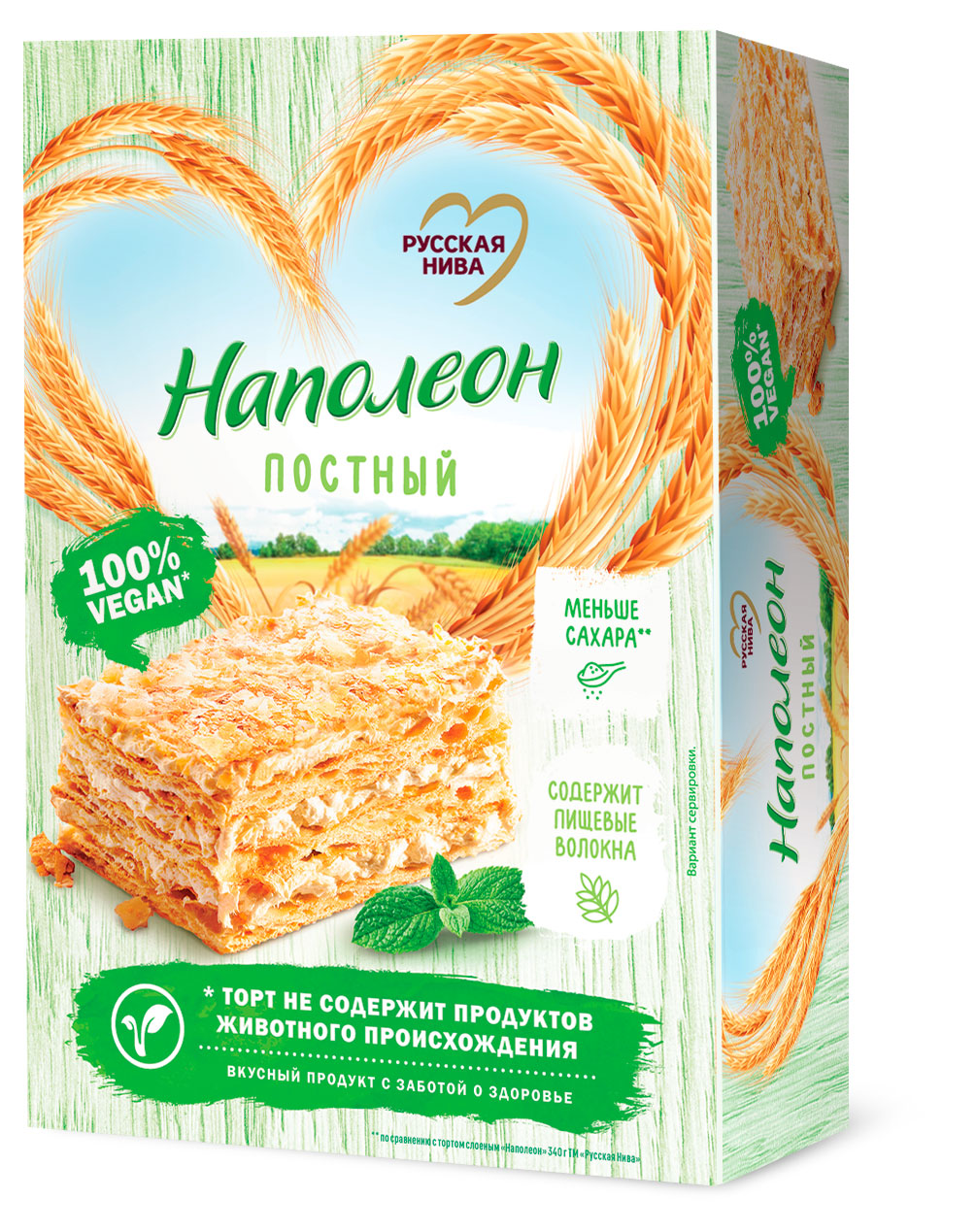 

Торт Русская Нива Наполеон слоеный, 340 г