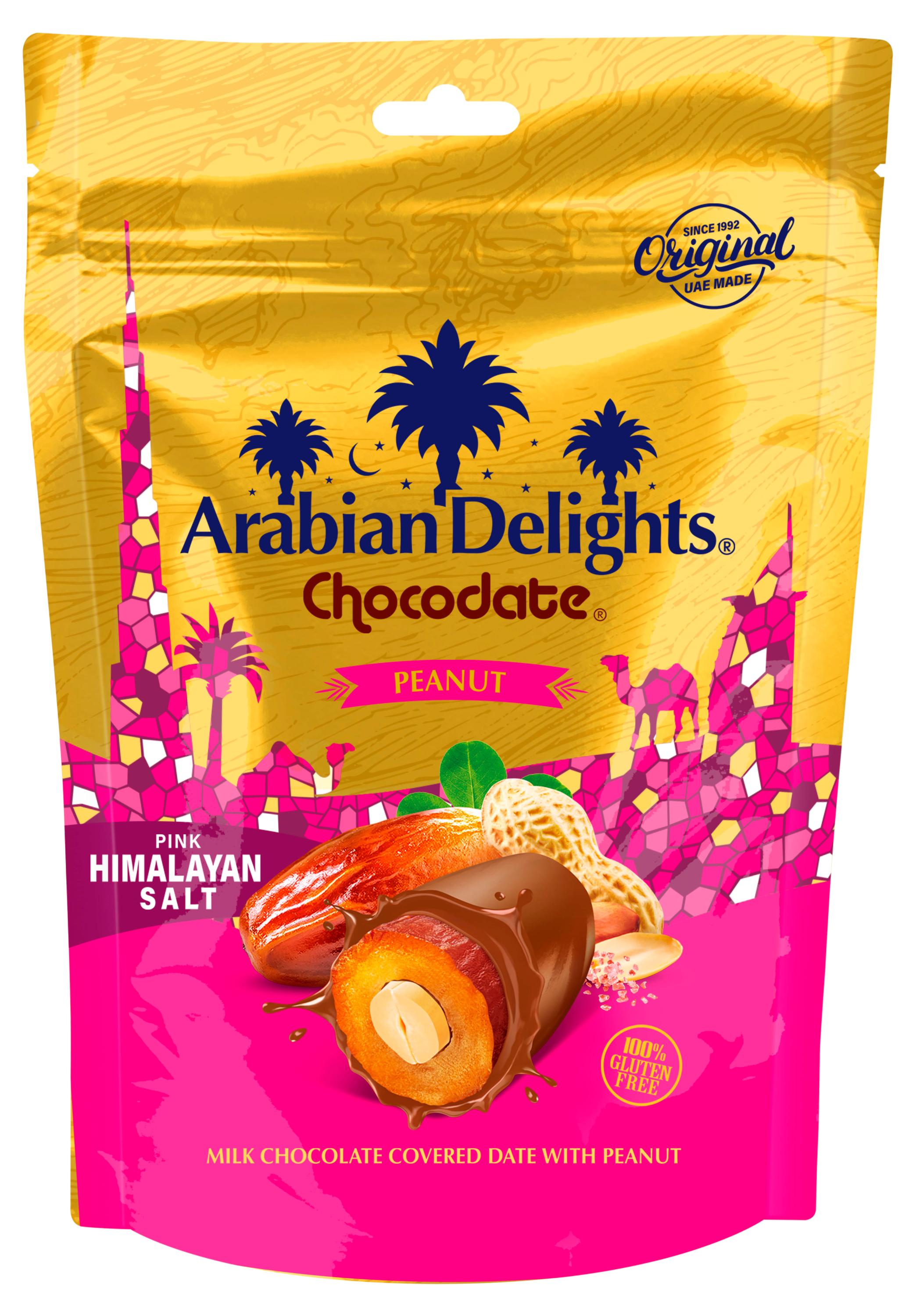 

Конфеты Arabian Delights финик с арахисом в молочной шоколадной глазури ОАЭ, 70 г