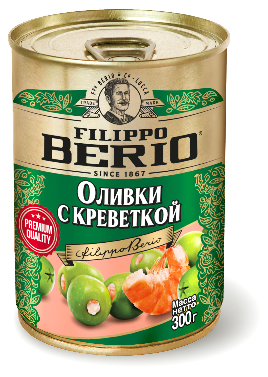 

Оливки Filippo Berio с креветками Испания, 300 г