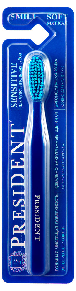 

Зубная щетка President Sensi при повышенной чувствительности зубов и десен мягкая, 1 шт