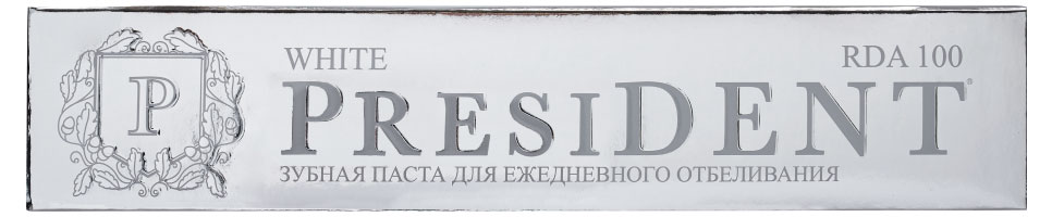 

Зубная паста President White для ежедневного отбеливания, 75 мл
