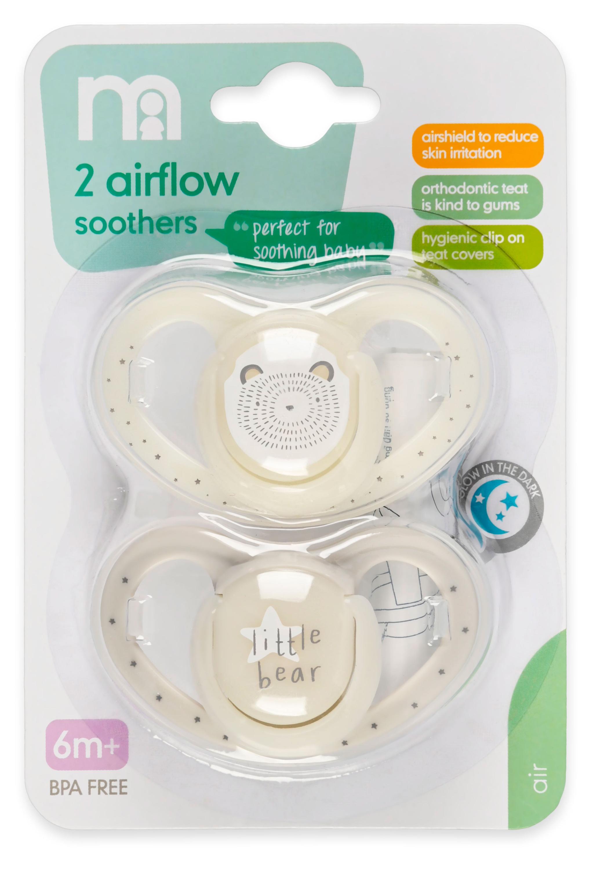 

Соска-пустышка детская Mothercare Маленький медвежонок ортодонтическая с 6 мес, 2 шт