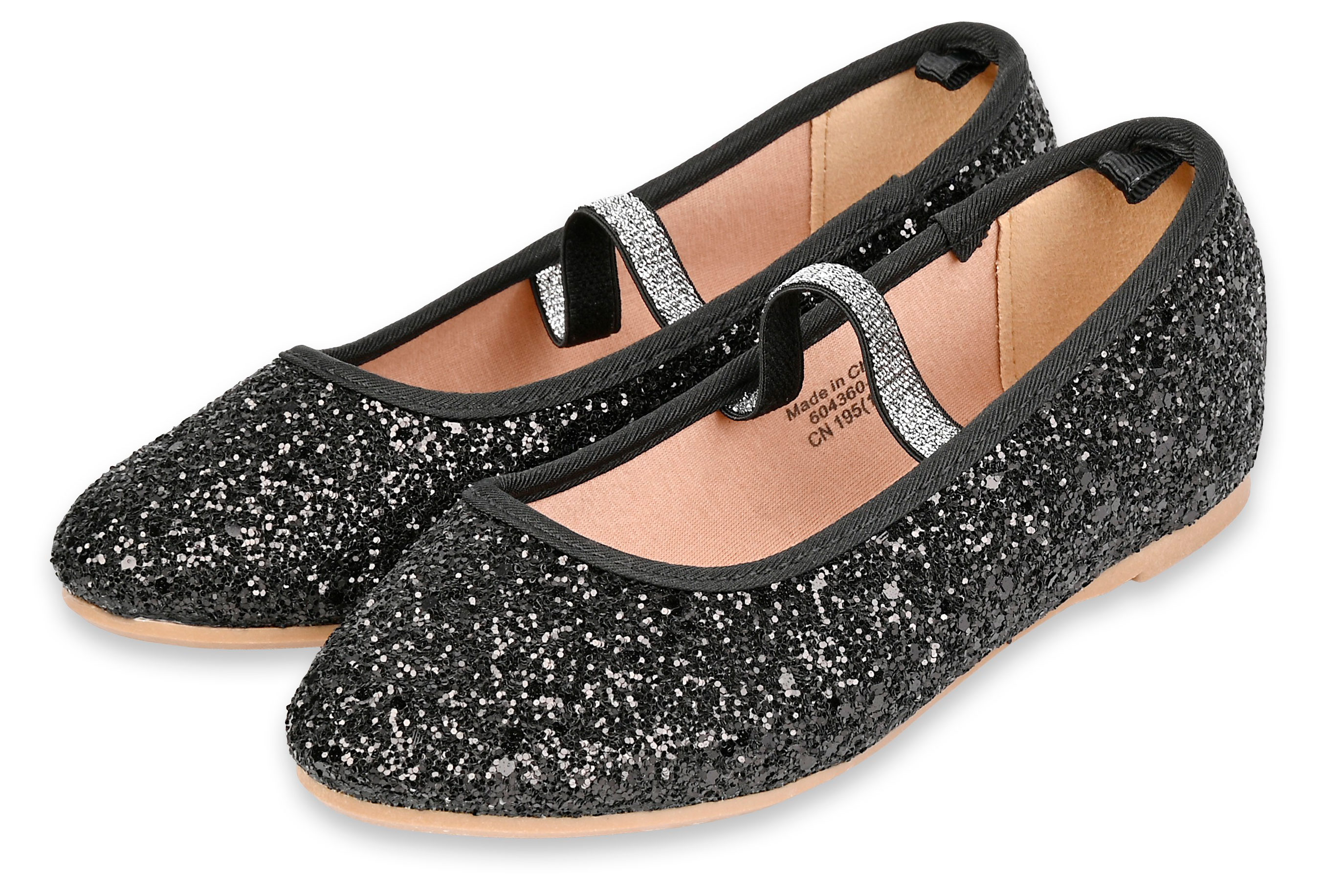 

Туфли для девочки Mothercare черные с глиттером, р. 24-33