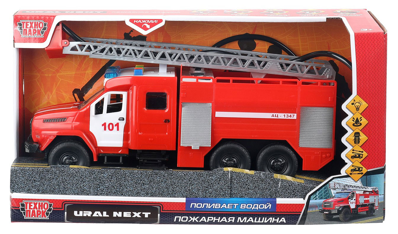 

Машина инерционная Технопарк Ural Next Пожарная машина со светом и звуком, 28 см