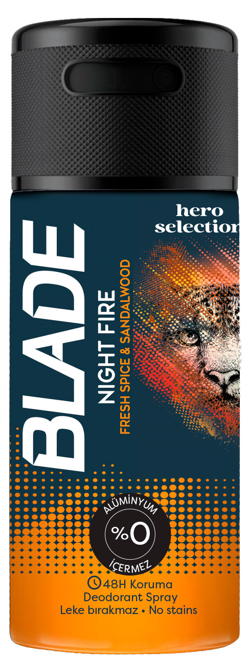 Изображение товара Мужской дезодорант Blade Night Fire 90 мл с пряным ароматом для защиты и свежести