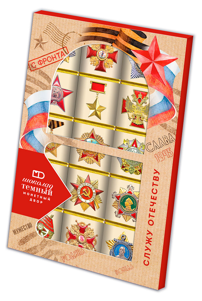 

Шоколад темный Монетный Двор Набор Служу Отечеству, 75 г