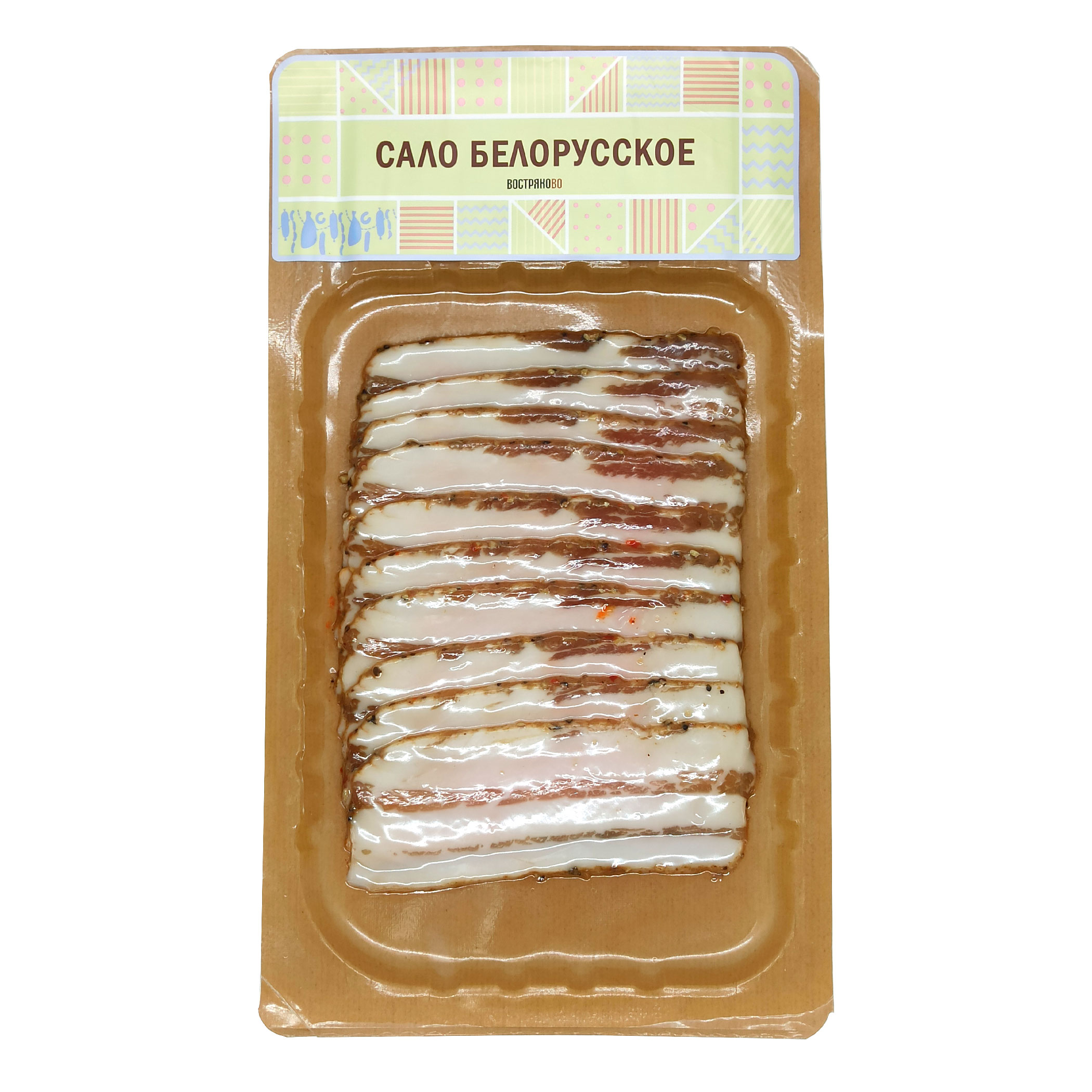 Изображение товара Сало свиное Востряково нарезка 100 г
