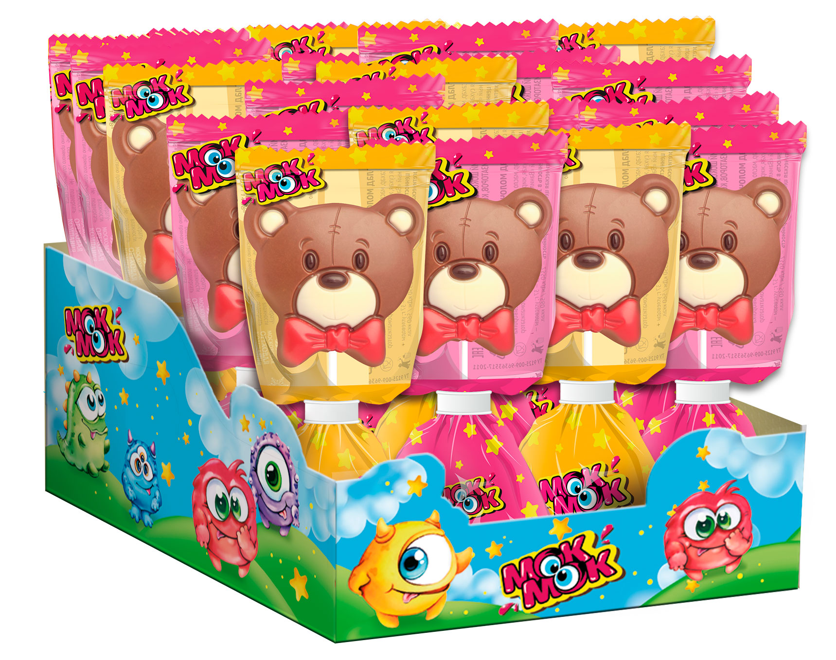 Изображение товара Молочный шоколад фигурный Мишка на палочке 24 г МКМОК