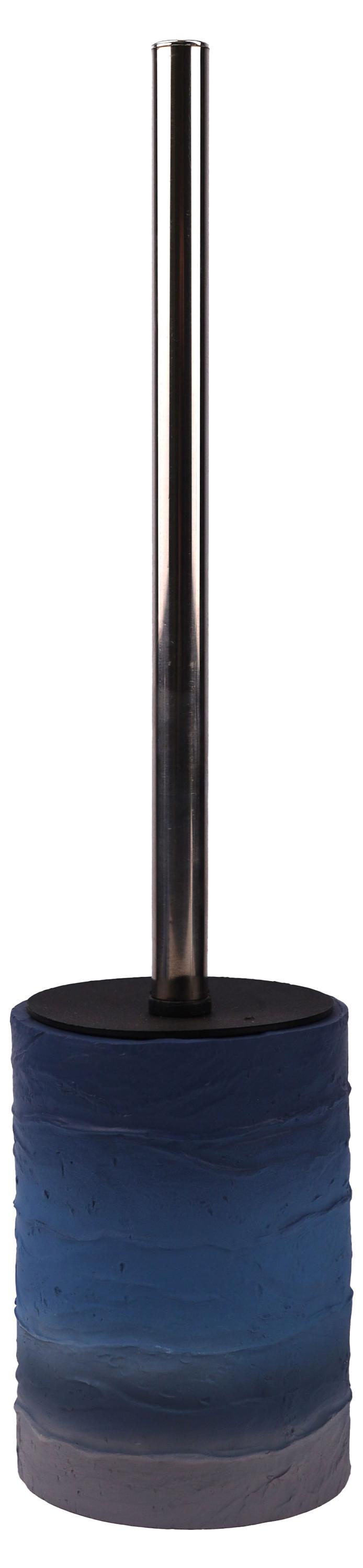 Изображение товара Ершик для унитаза Actuel Напольный с подставкой керамика синий, 9,6х9,6х36,5 см