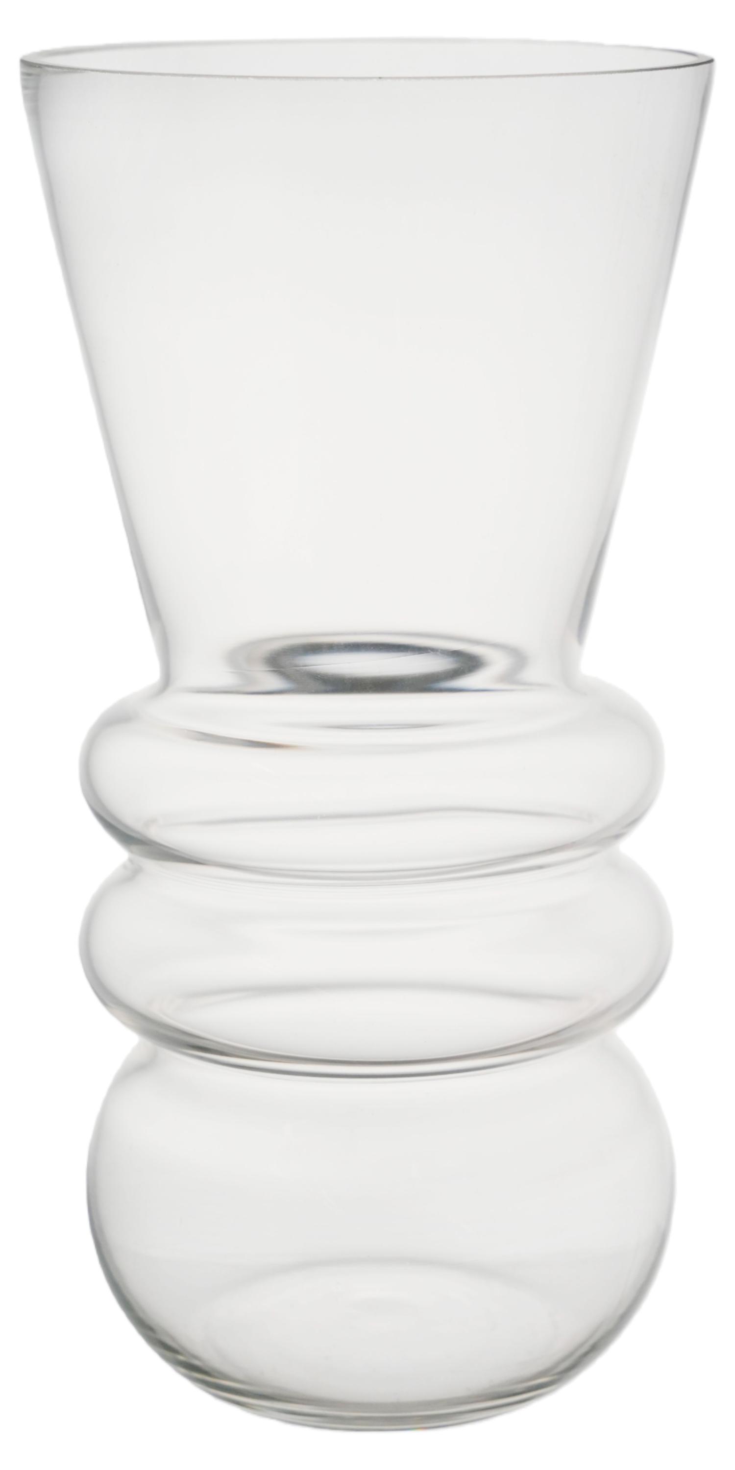 Изображение товара Ваза Actuel 25 см — стеклянная прозрачная фигурная