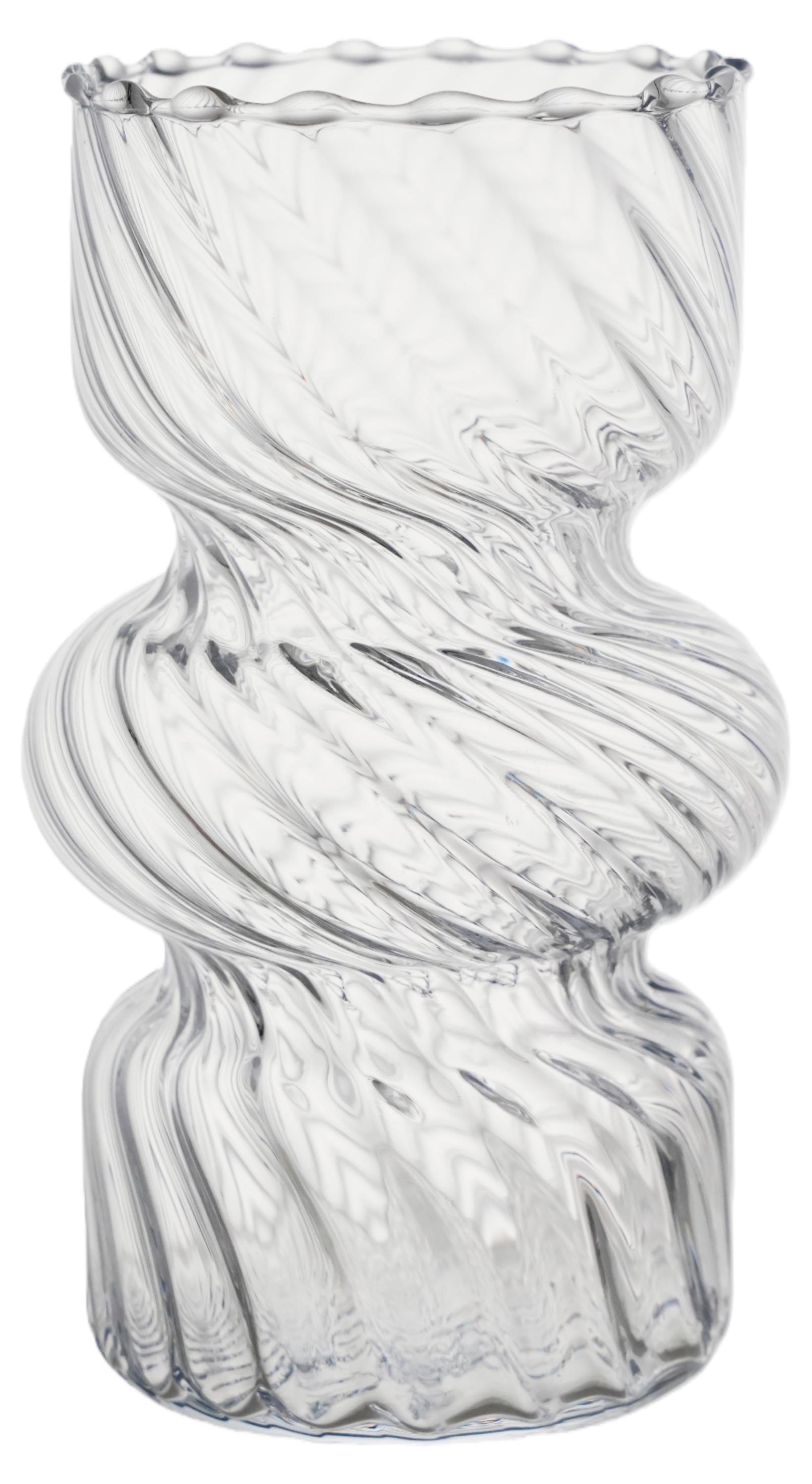 

Ваза Actuel Волна фигурная стеклянная прозрачная, 18 см