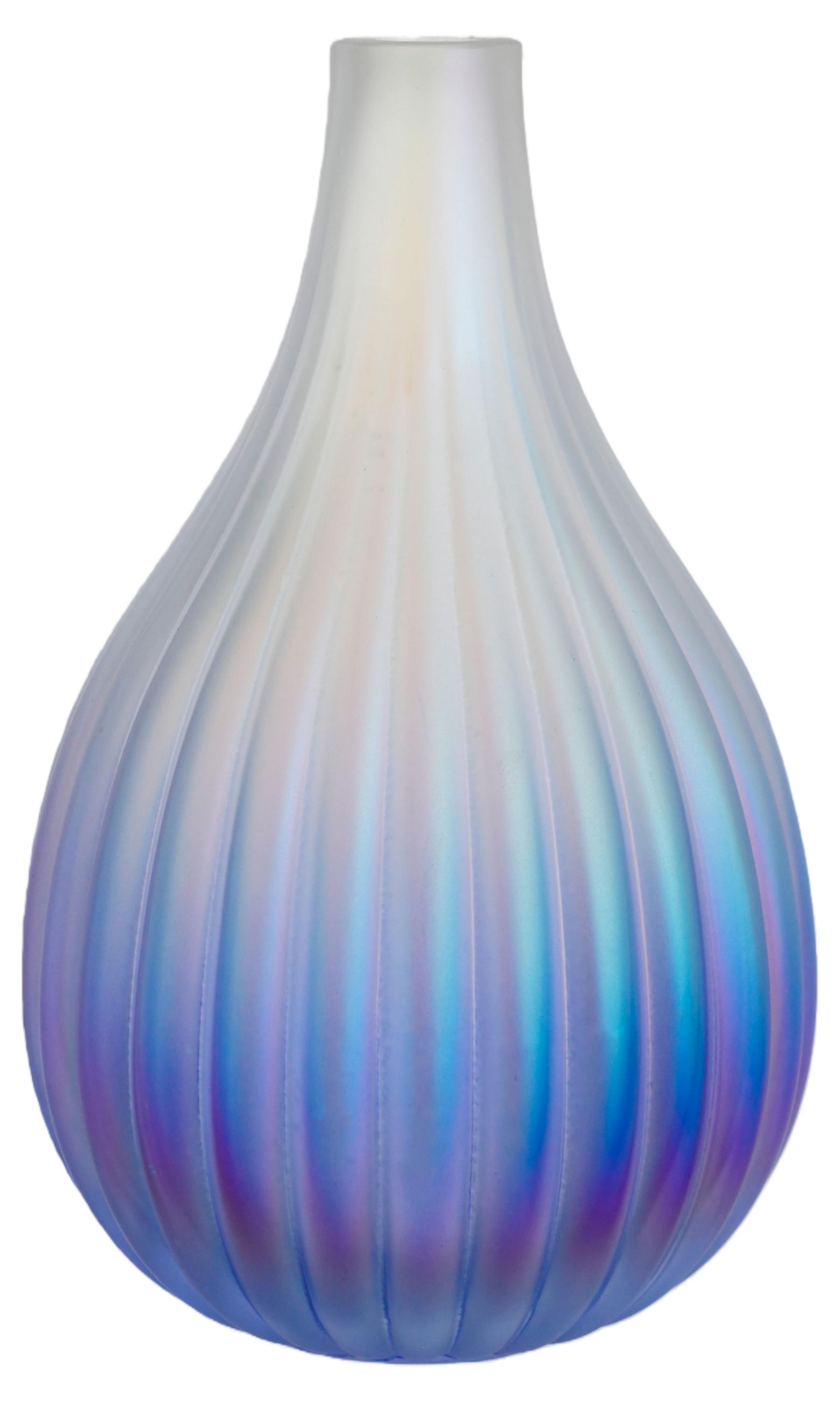 Изображение товара Ваза Actuel Онион стеклянная синяя, 21 см