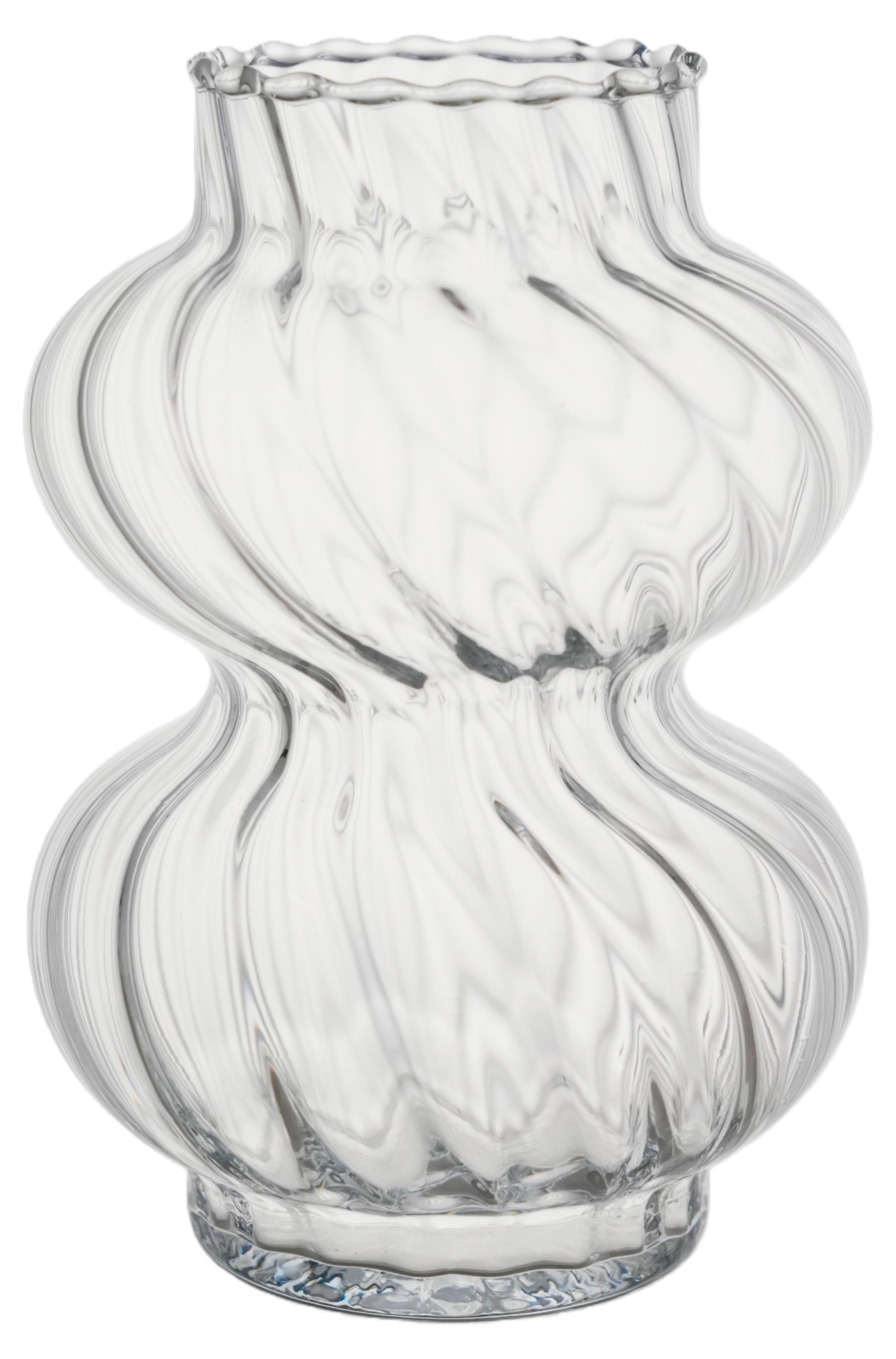 

Ваза Actuel Волна фигурная стеклянная прозрачная, 18 см