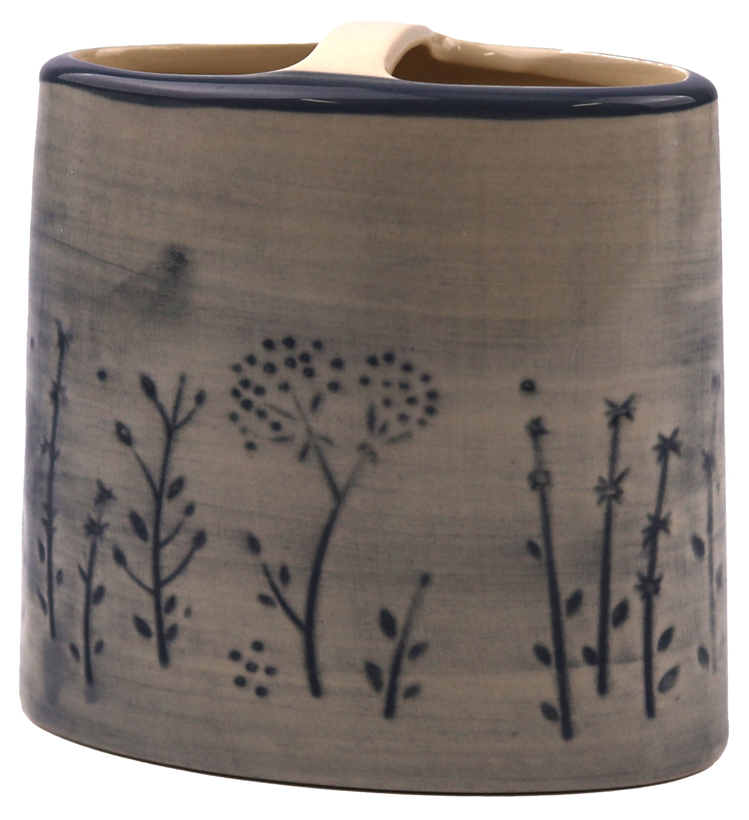 

Стакан для зубных щеток Actuel керамика с растениями