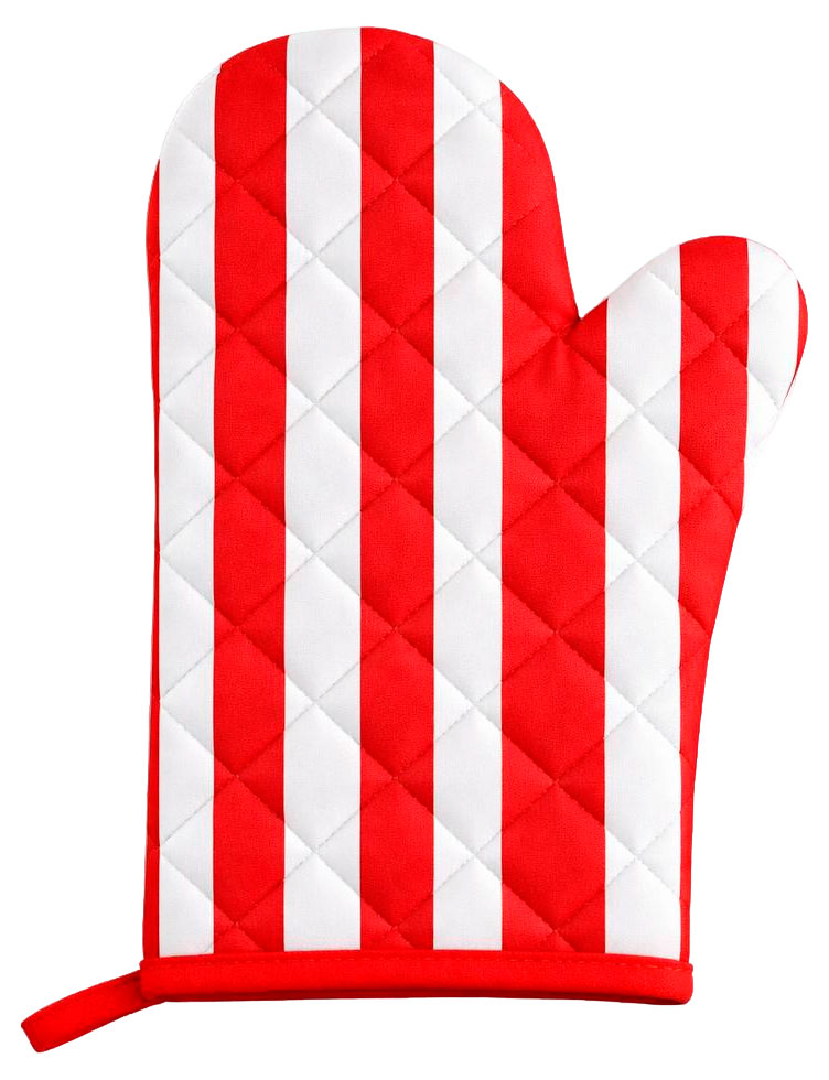 Изображение товара Варежка-прихватка Actuel красно-белая, 18х30 см