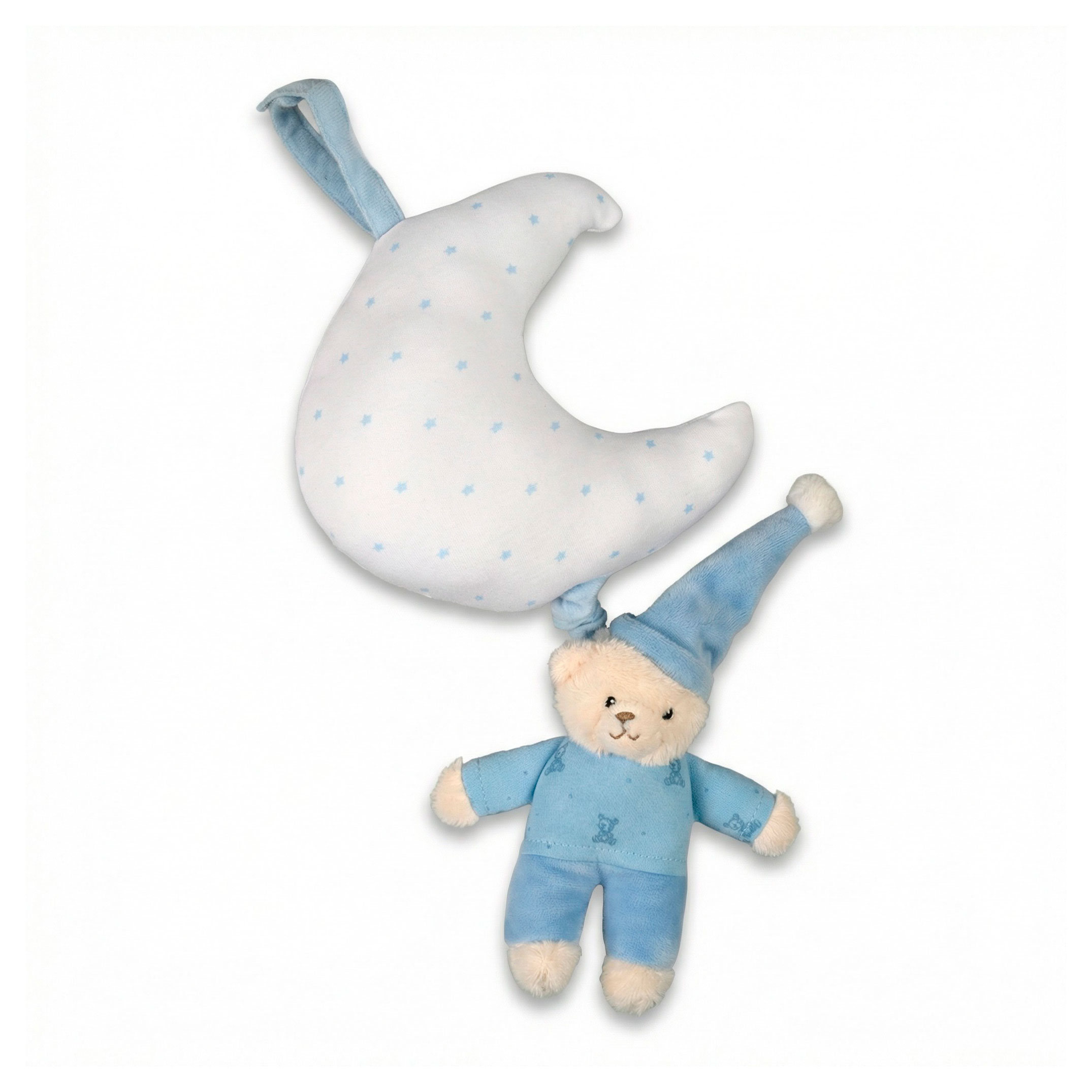 Изображение товара Игрушка мягкая подвесная Медвежонок в колпаке с месяцем Mothercare