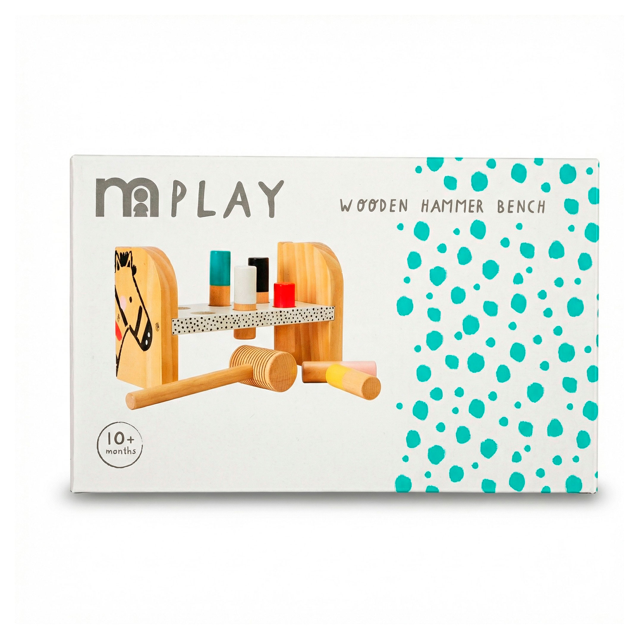 

Игрушка деревянная Mothercare Стучалка с молоточком Зебра, 21,5x9x13 см