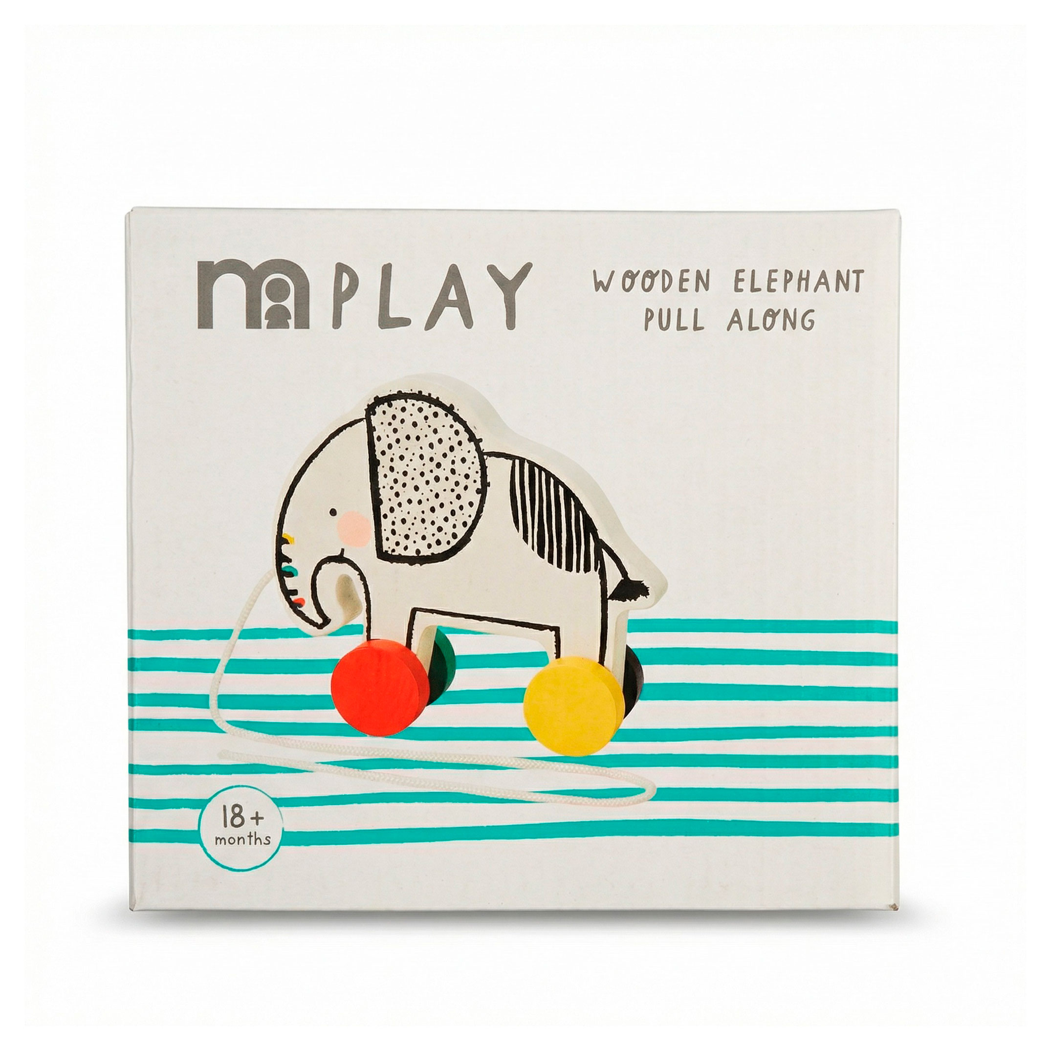 

Игрушка деревянная Mothercare Слон-каталка, 16x15x5 см