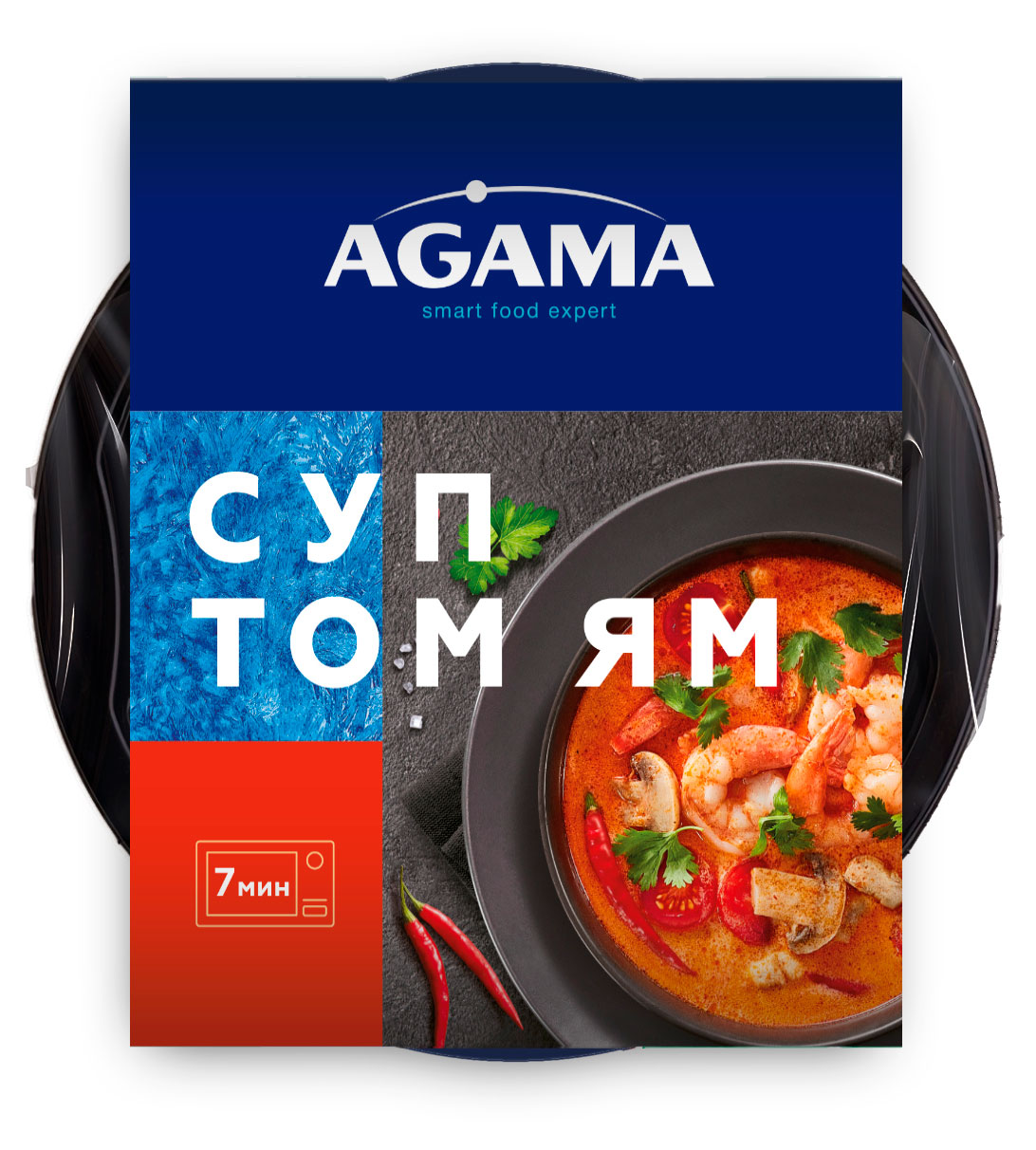 Изображение товара AGAMA Суп Том-ям с креветками и вешенками, 250 г