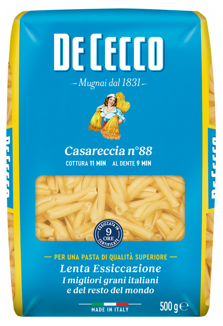 Изображение товара Casareccia De Cecco - макароны Casareccia 0. 5 кг