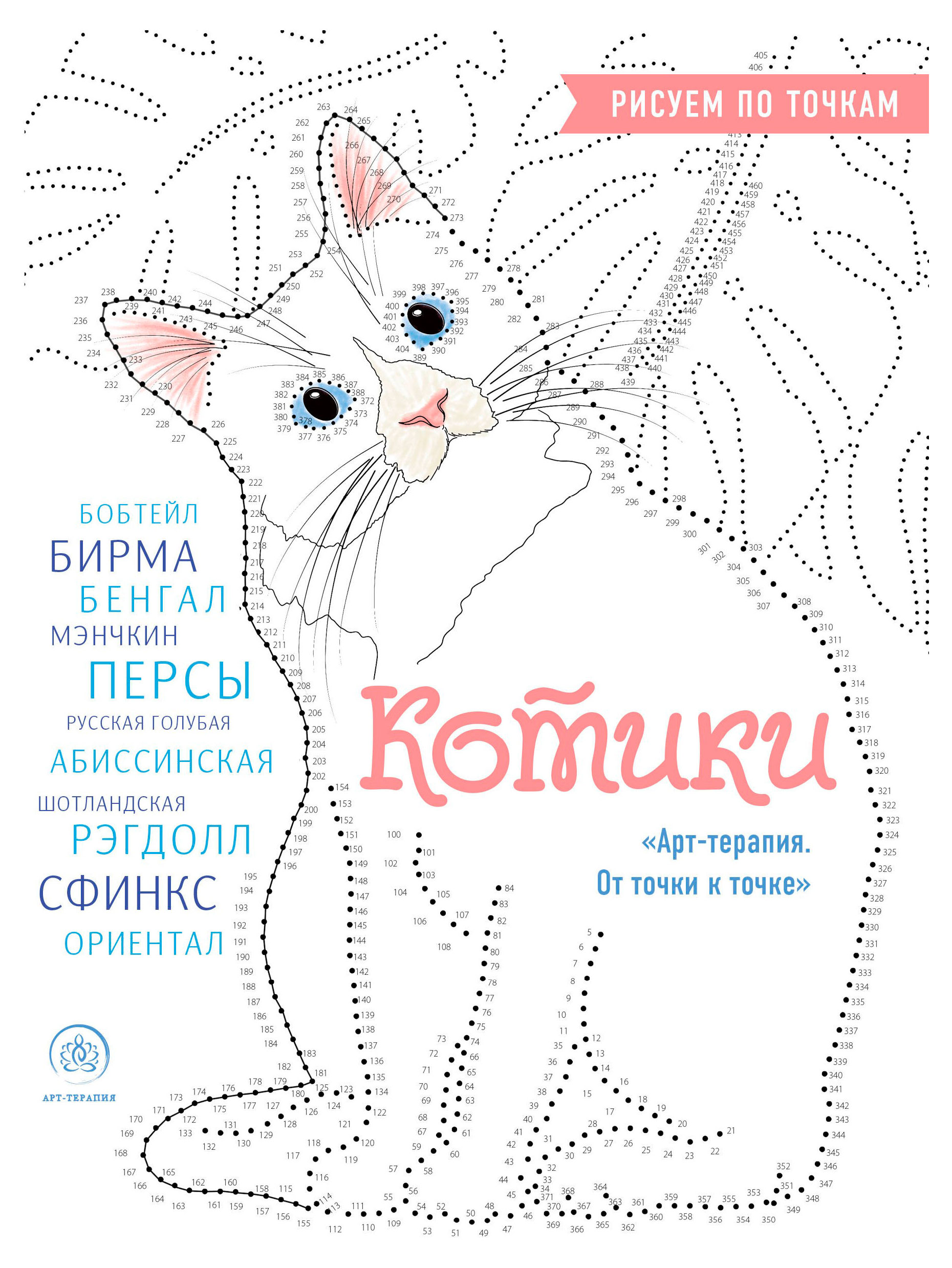 

Котики. Рисуем по точкам, Резиноваяуточка М.