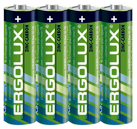 

Батарейки солевые Camelion Ergolux AA, 4 шт