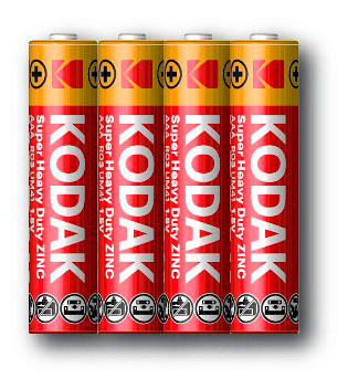 

Батарейки Kodak R03 AAA, 4 шт