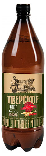 Изображение товара Пиво светлое «Афанасий» Тверское пастеризованное 4,1%, 1,4 л