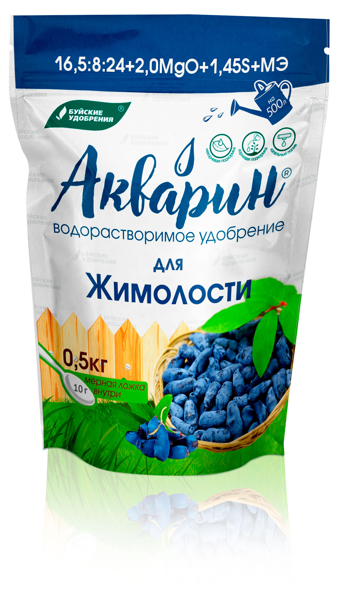 

Удобрение водорастворимое Буйские удобрения Акварин Для жимолости, 500 г