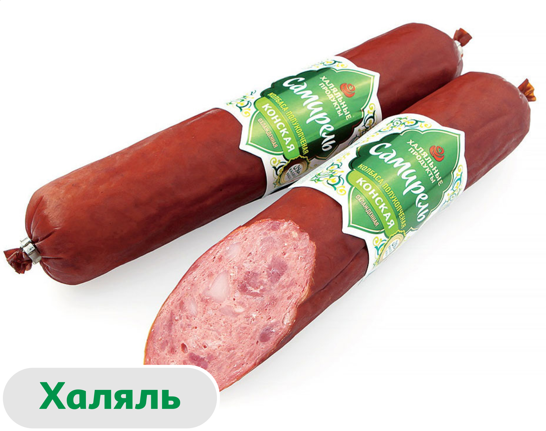Изображение товара Колбаса полукопченая Самирель из конины 350 г халяль