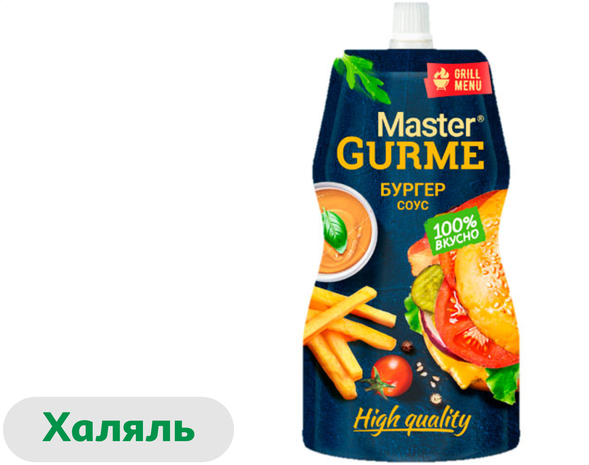 Изображение товара Соус кулинарный Бургер Master Gurme на основе растительных масел халяль 30% охлажденный, 200 мл