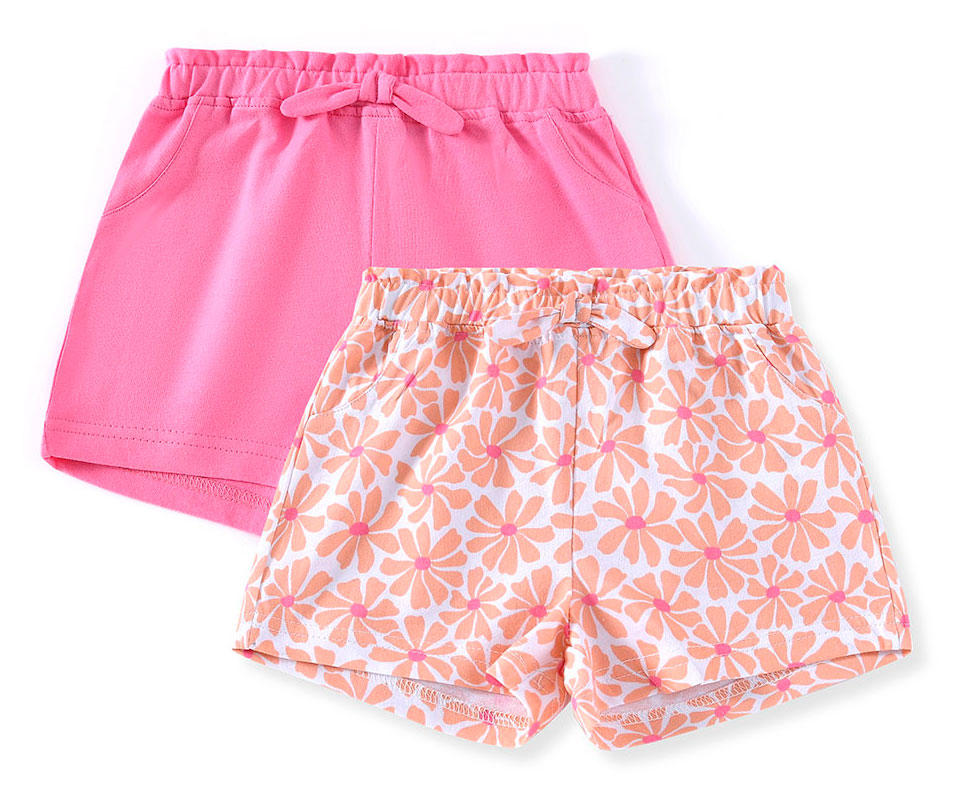 

Шорты для девочки InExtenso бело-розовые р 74-98, 2 шт