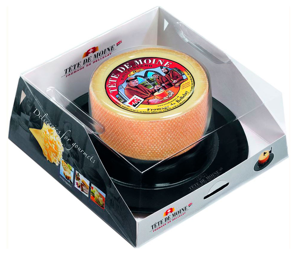 

Сыр твердый Тет де Муан Tete De Moine Fleurellobox Swiss Edition Подарочный набор с ножом 51% БЗМЖ Швейцария, 400 г