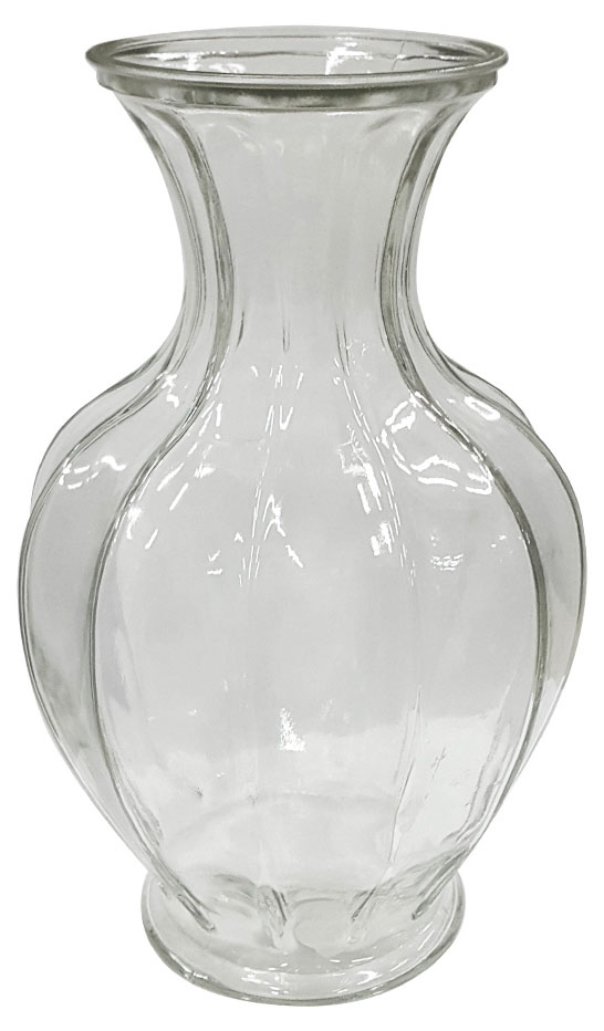 Изображение товара Ваза декоративная стеклянная прозрачная, 29 см