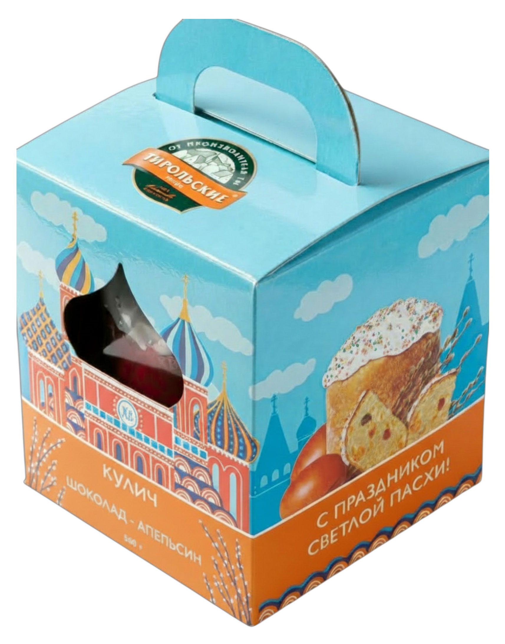 Изображение товара Кекс «Тирольские» Кулич Пасхальный Весенний шоколад-апельсин, 500 г