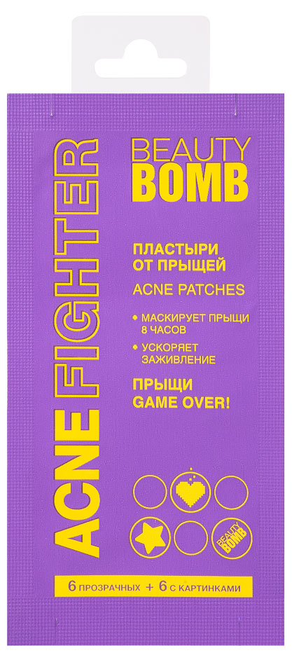 Изображение товара Пластыри от прыщей Beauty Bomb Acne Fighter Корея 12 шт.