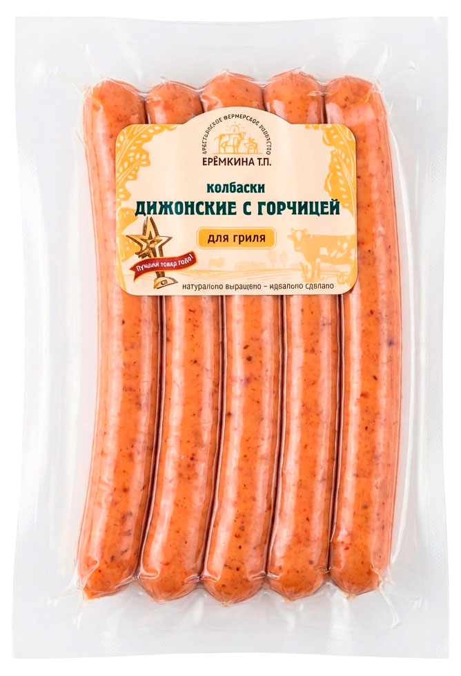

Колбаски для гриля КФХ Еремкина Т.П. Дижонские с горчицей, 250 г