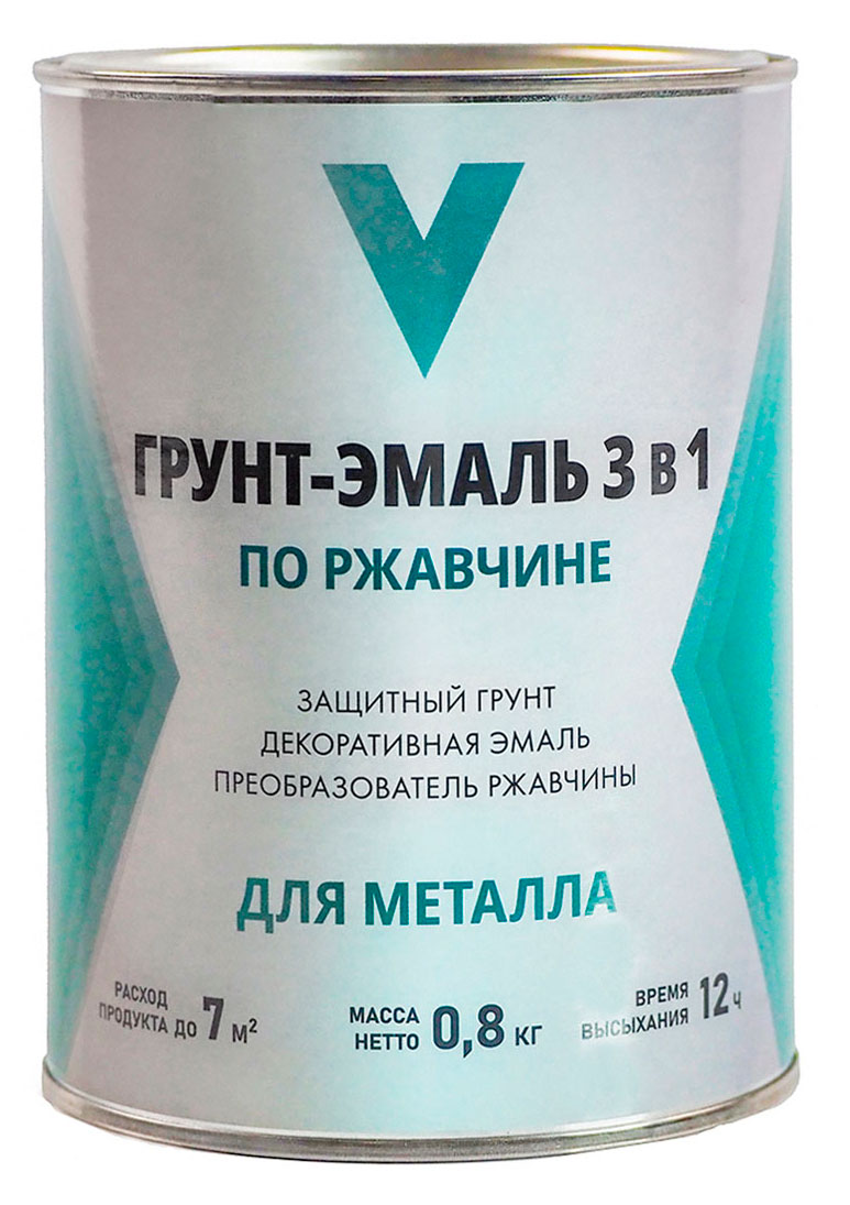 Изображение товара Грунт-эмаль по ржавчине V 3 в 1 зелёная 800 г
