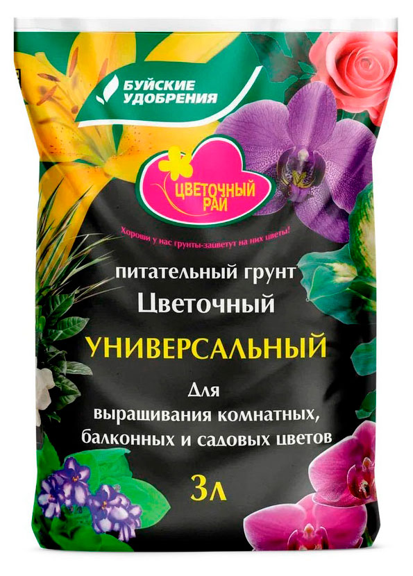 

Грунт Буйские удобрения Цветочный Универсальный, 3 л