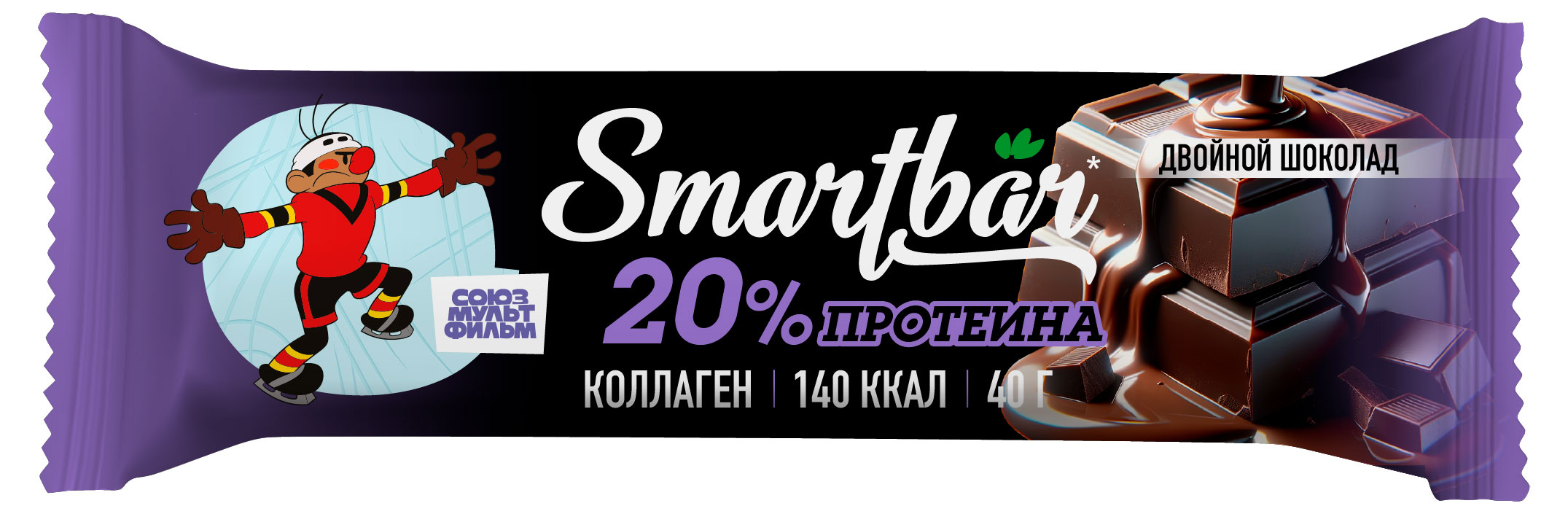 Изображение товара Батончик Smartbar Двойной шоколад с высоким содержанием белка, 40 г