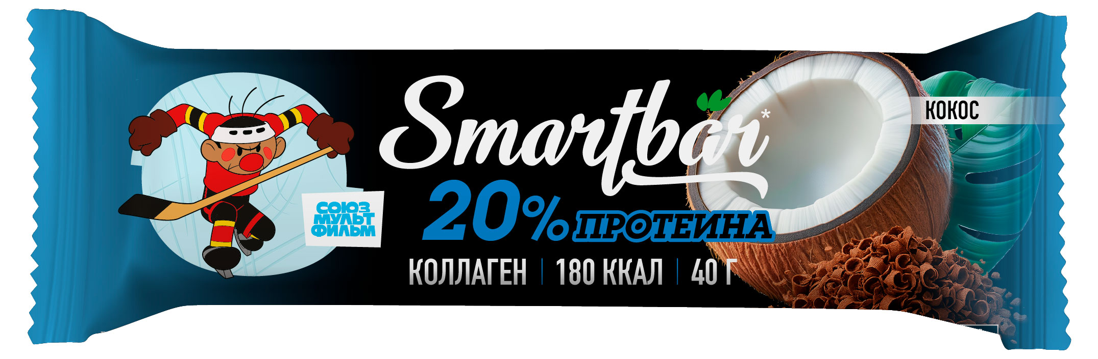 Изображение товара Протеиновый батончик SmartBar кокос 40 г полезный перекус для активных