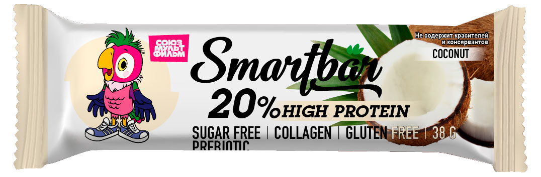 

Батончик протеиновый Smartbar Кокос в молочной глазури без сахара, 38 г