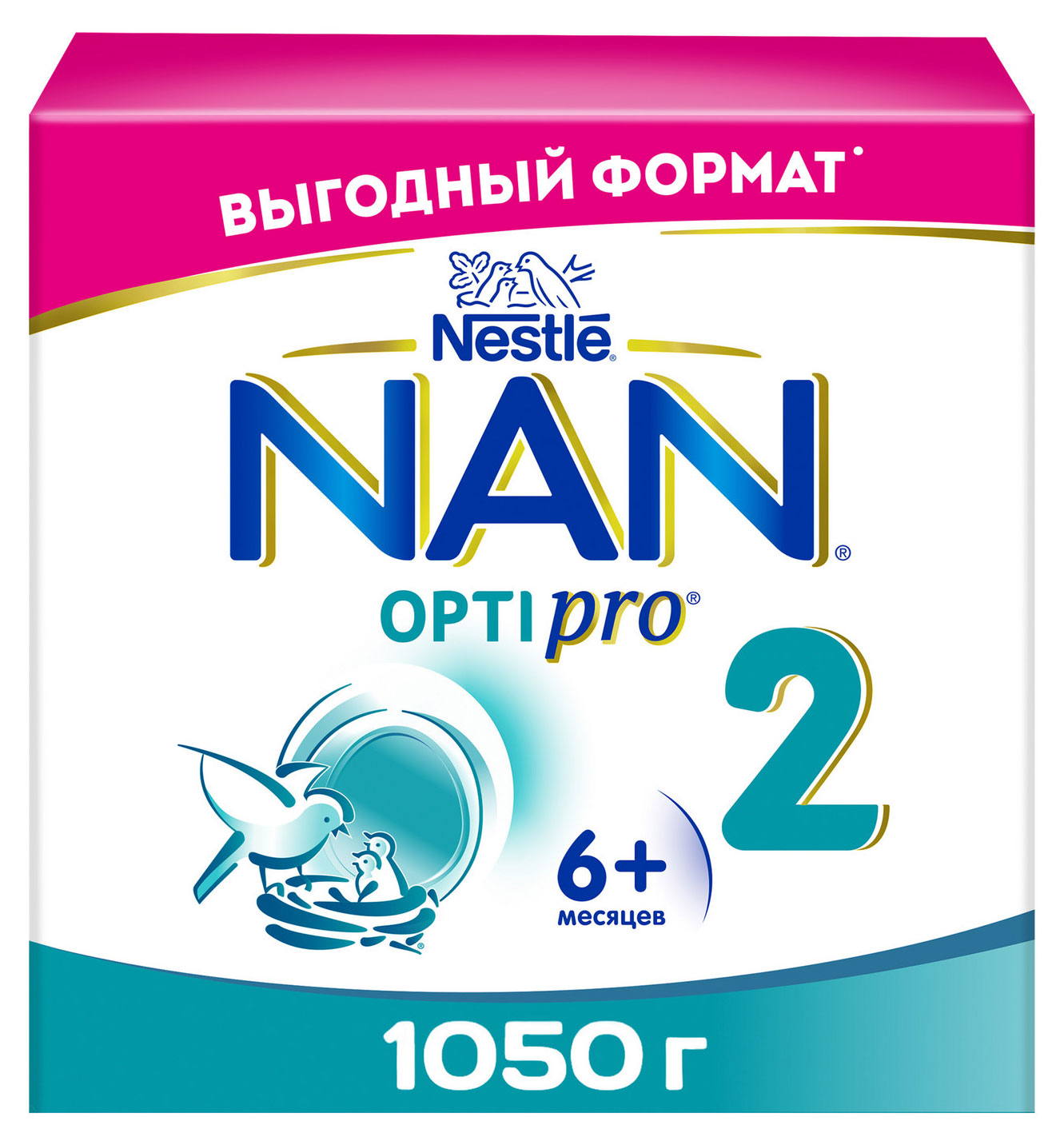 

Смесь сухая молочная NAN 2 Optipro для роста иммунитета и развития мозга с 6 мес., 1050 г