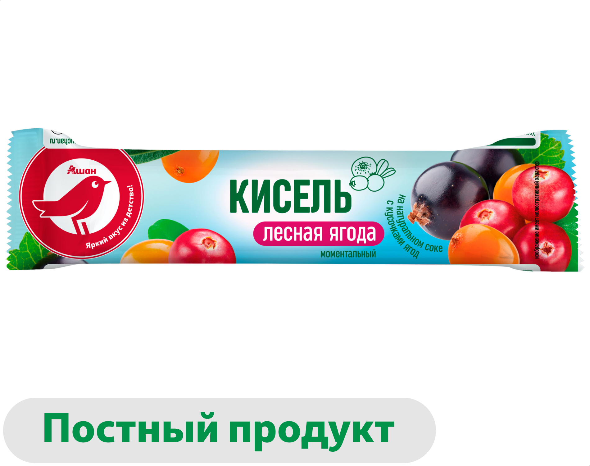 

Кисель АШАН Красная птица Лесные ягоды, 25 г