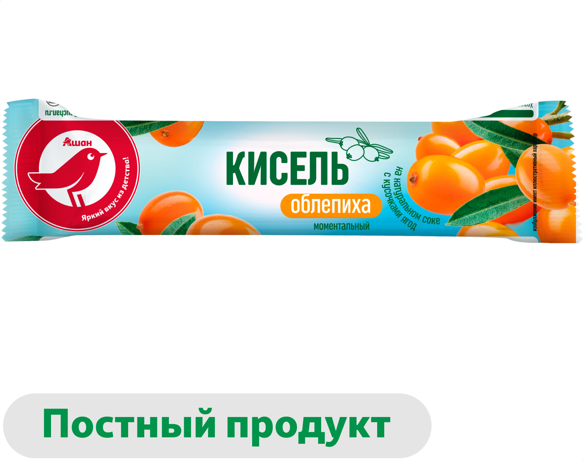 Изображение товара Кисель АШАН Красная птица Облепиха, 25 г
