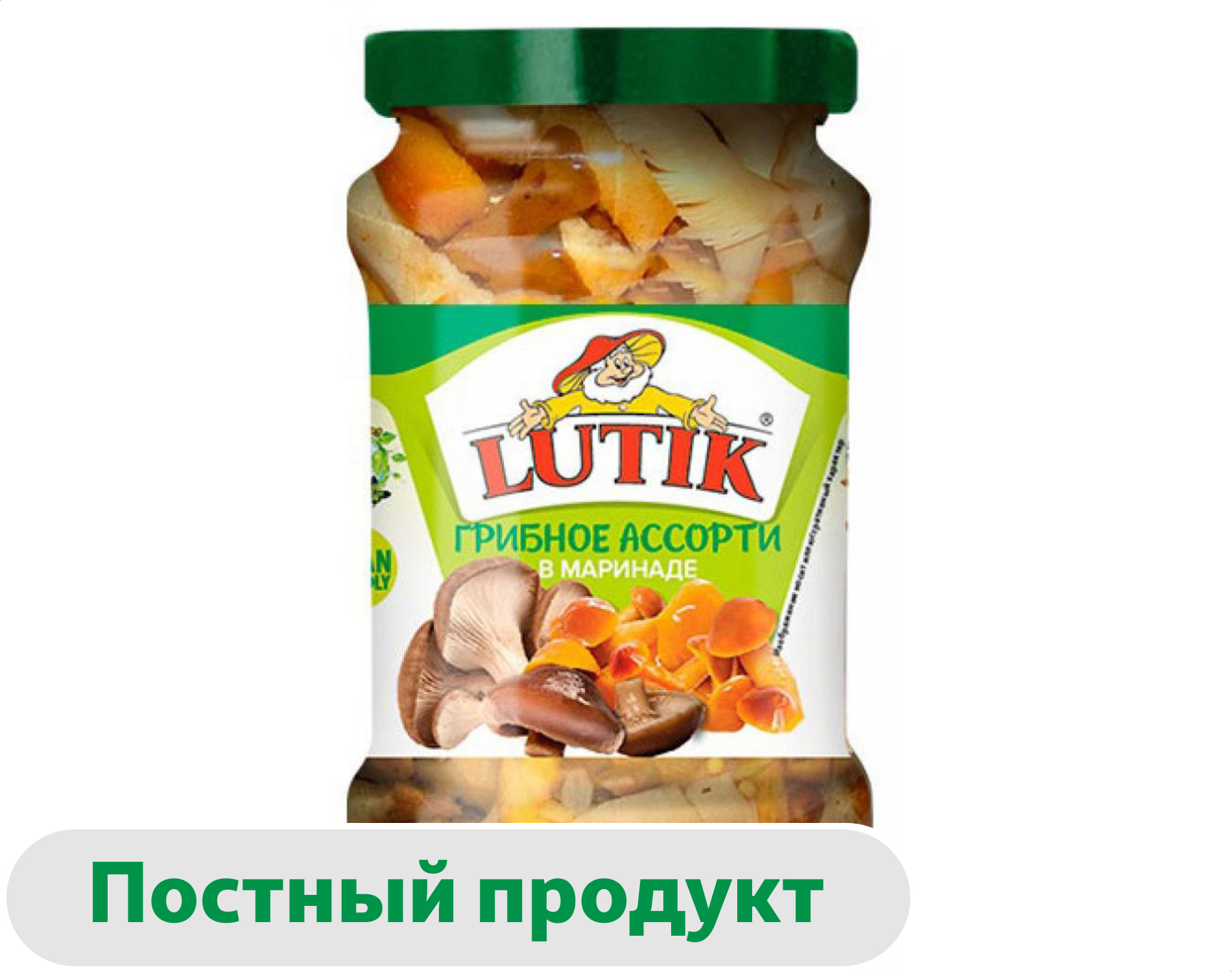 Изображение товара Ассорти грибное LUTIK в маринаде 314 мл высокое качество вкус