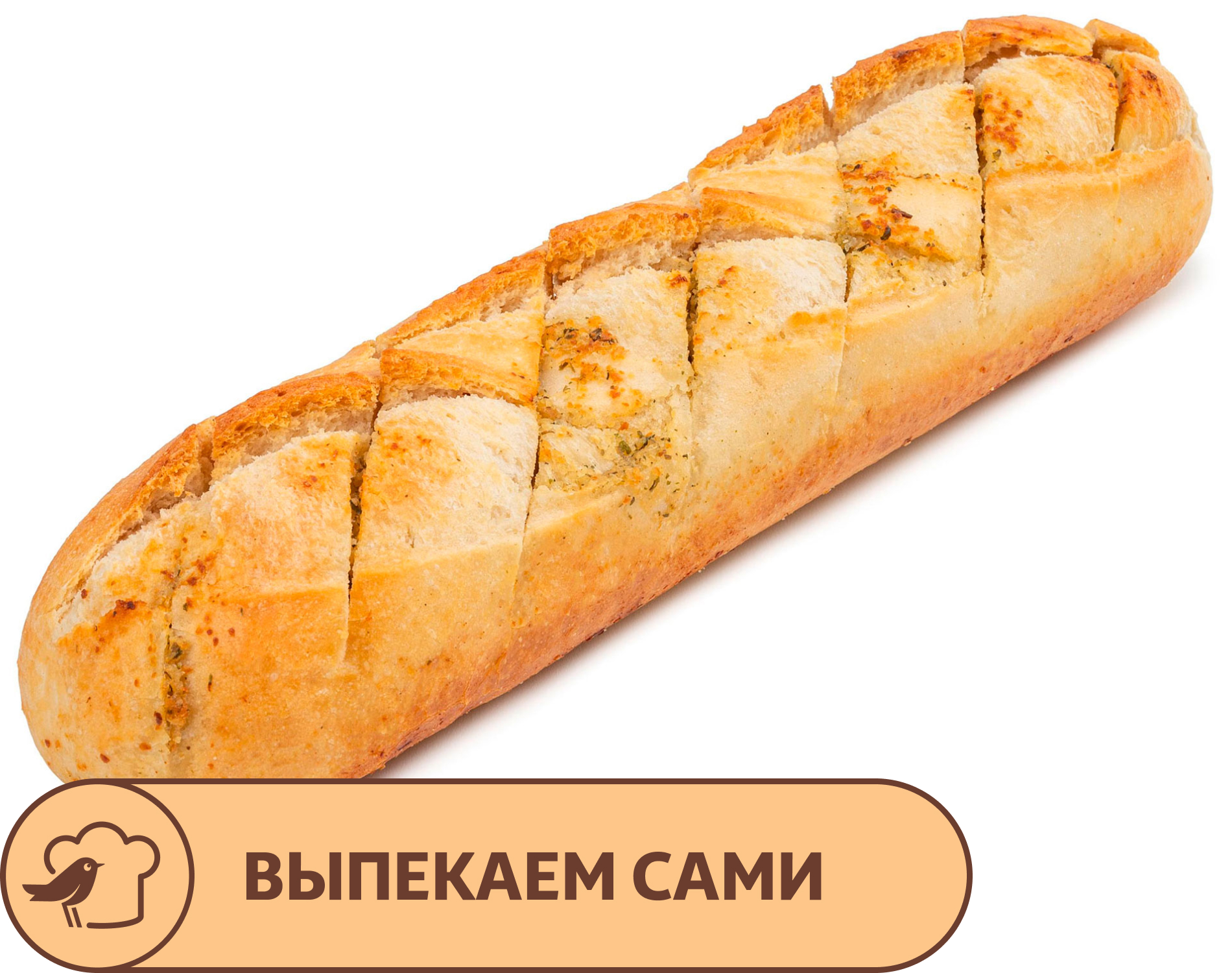 

Багет АШАН половинка с чесноком, 157 г